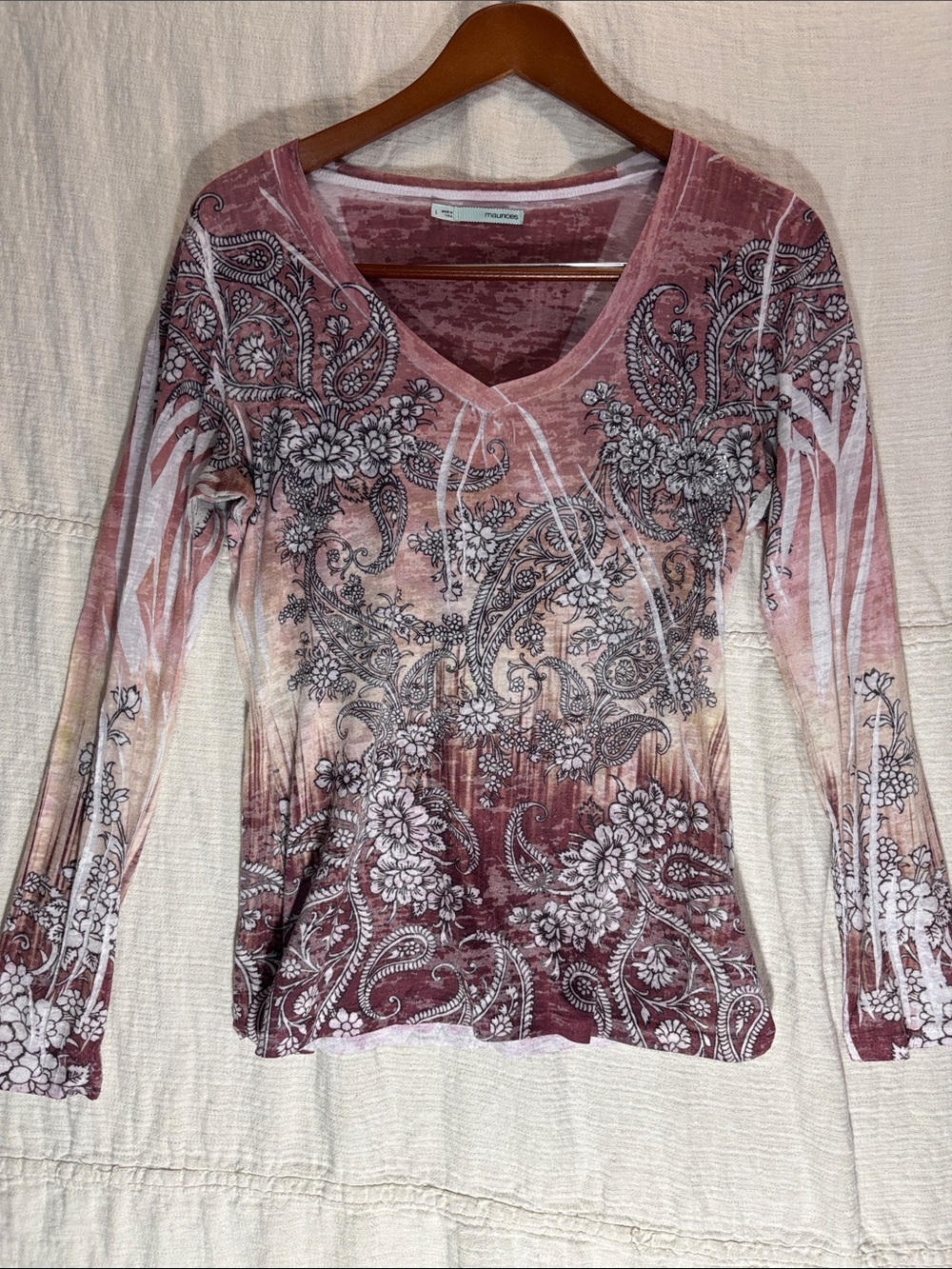 Maurice’s Vintage Style Pink Burnout Y2K Fairy Grunge - Picture 4 of 9